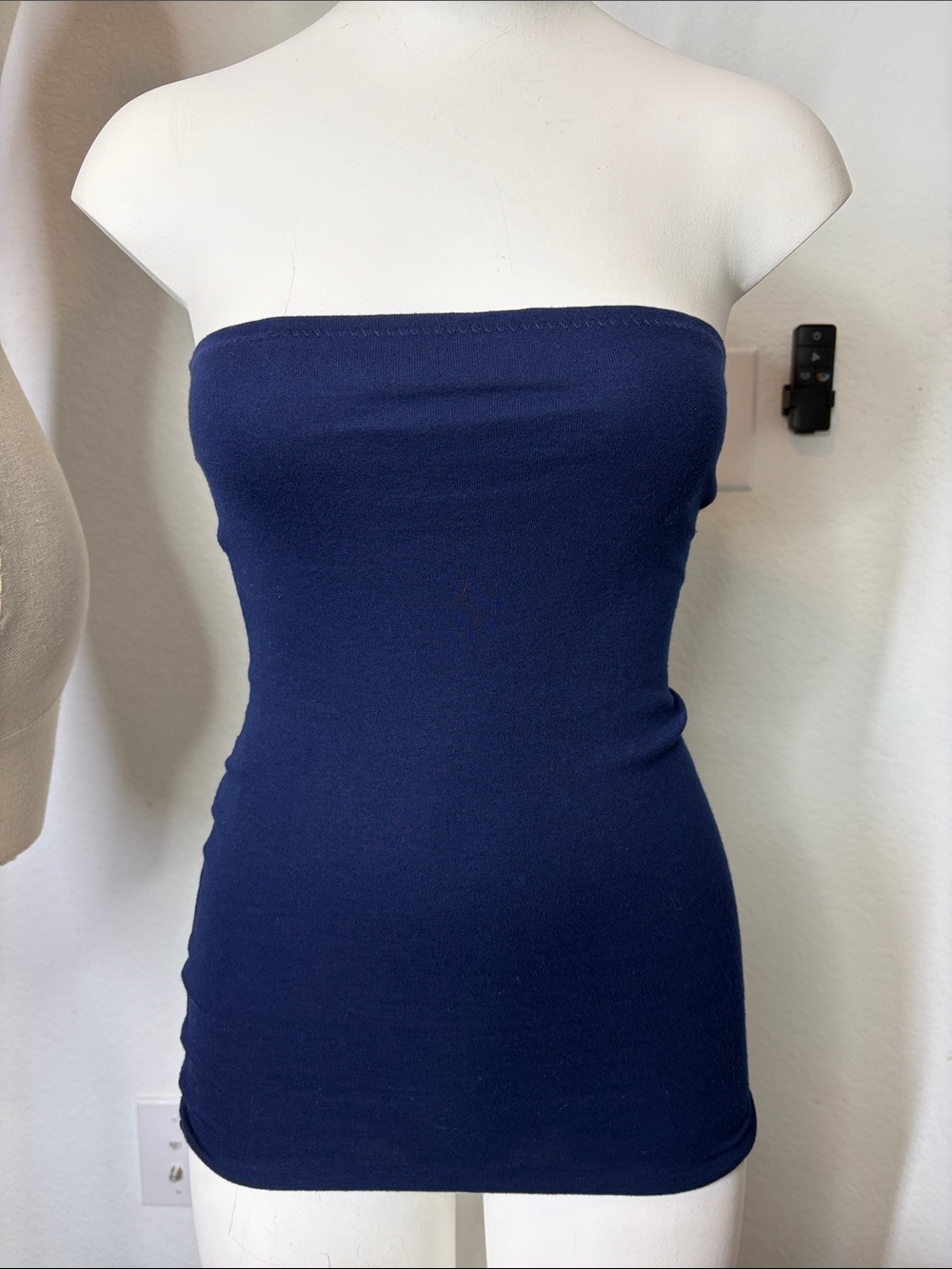Vintage Units  Strapless Navy Tube top in navy free size